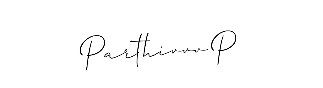 Use a signature maker to create a handwritten signature online. With this signature software, you can design (Allison_Script) your own signature for name Parthivvv P. Parthivvv P signature style 2 images and pictures png