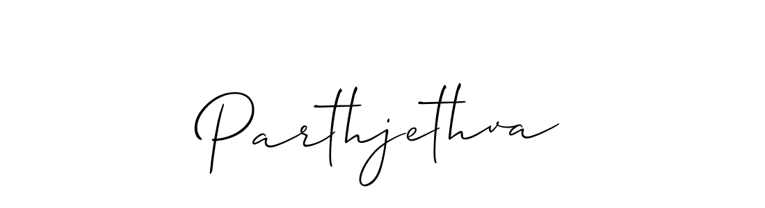 Allison_Script is a professional signature style that is perfect for those who want to add a touch of class to their signature. It is also a great choice for those who want to make their signature more unique. Get Parthjethva name to fancy signature for free. Parthjethva signature style 2 images and pictures png