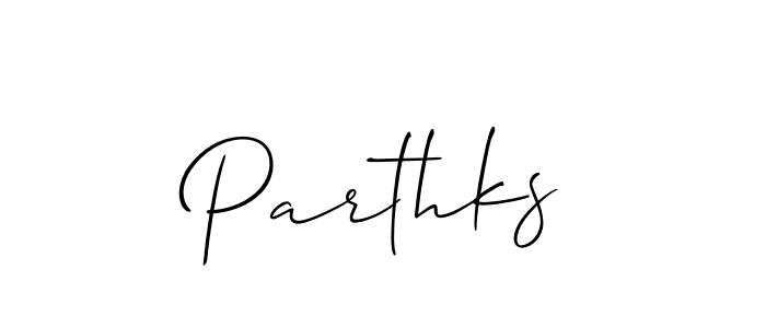 It looks lik you need a new signature style for name Parthks. Design unique handwritten (Allison_Script) signature with our free signature maker in just a few clicks. Parthks signature style 2 images and pictures png