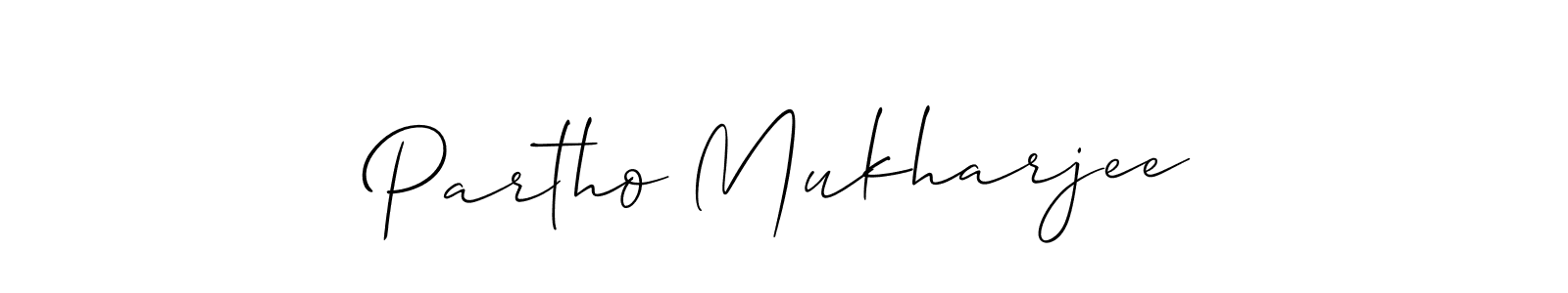 It looks lik you need a new signature style for name Partho Mukharjee. Design unique handwritten (Allison_Script) signature with our free signature maker in just a few clicks. Partho Mukharjee signature style 2 images and pictures png