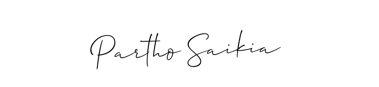 Partho Saikia stylish signature style. Best Handwritten Sign (Allison_Script) for my name. Handwritten Signature Collection Ideas for my name Partho Saikia. Partho Saikia signature style 2 images and pictures png