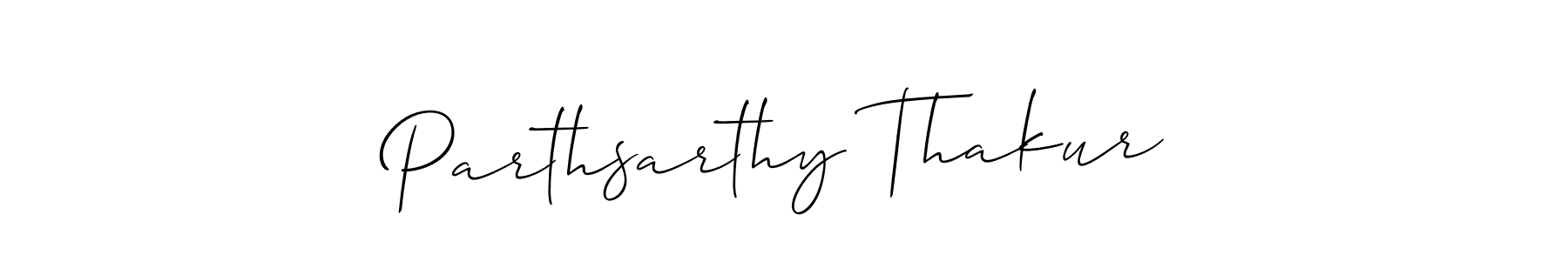 How to make Parthsarthy Thakur name signature. Use Allison_Script style for creating short signs online. This is the latest handwritten sign. Parthsarthy Thakur signature style 2 images and pictures png