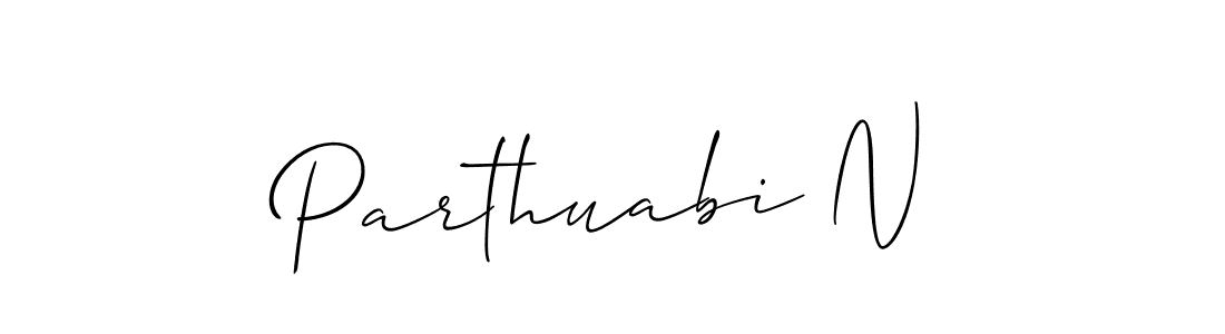 Also we have Parthuabi N name is the best signature style. Create professional handwritten signature collection using Allison_Script autograph style. Parthuabi N signature style 2 images and pictures png