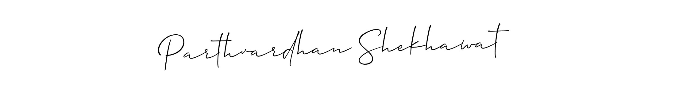 Create a beautiful signature design for name Parthvardhan Shekhawat. With this signature (Allison_Script) fonts, you can make a handwritten signature for free. Parthvardhan Shekhawat signature style 2 images and pictures png
