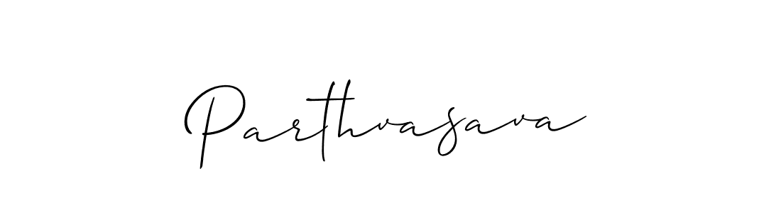Use a signature maker to create a handwritten signature online. With this signature software, you can design (Allison_Script) your own signature for name Parthvasava. Parthvasava signature style 2 images and pictures png