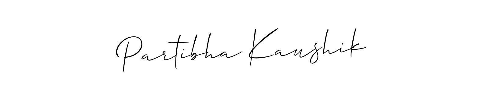 How to make Partibha Kaushik signature? Allison_Script is a professional autograph style. Create handwritten signature for Partibha Kaushik name. Partibha Kaushik signature style 2 images and pictures png