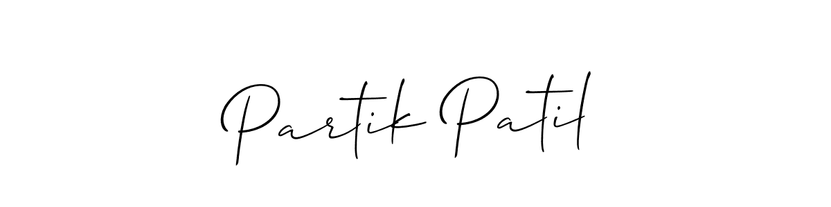 Similarly Allison_Script is the best handwritten signature design. Signature creator online .You can use it as an online autograph creator for name Partik Patil. Partik Patil signature style 2 images and pictures png