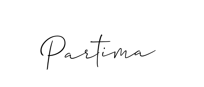 Create a beautiful signature design for name Partima. With this signature (Allison_Script) fonts, you can make a handwritten signature for free. Partima signature style 2 images and pictures png