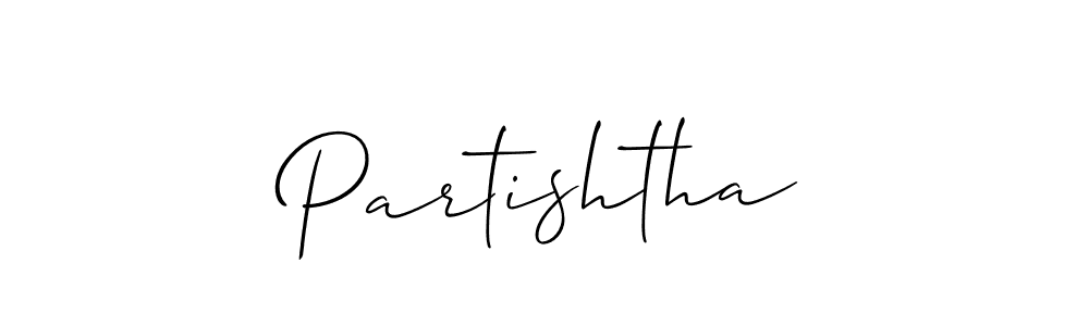 Similarly Allison_Script is the best handwritten signature design. Signature creator online .You can use it as an online autograph creator for name Partishtha. Partishtha signature style 2 images and pictures png