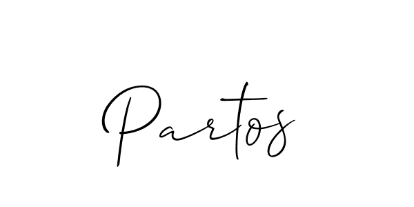 Design your own signature with our free online signature maker. With this signature software, you can create a handwritten (Allison_Script) signature for name Partos. Partos signature style 2 images and pictures png