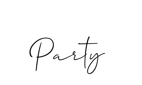 Use a signature maker to create a handwritten signature online. With this signature software, you can design (Allison_Script) your own signature for name Party. Party signature style 2 images and pictures png