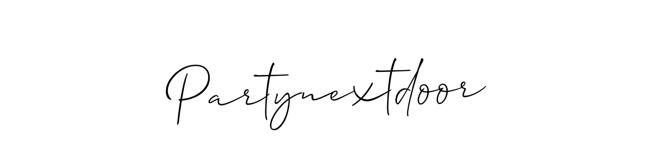 How to make Partynextdoor name signature. Use Allison_Script style for creating short signs online. This is the latest handwritten sign. Partynextdoor signature style 2 images and pictures png