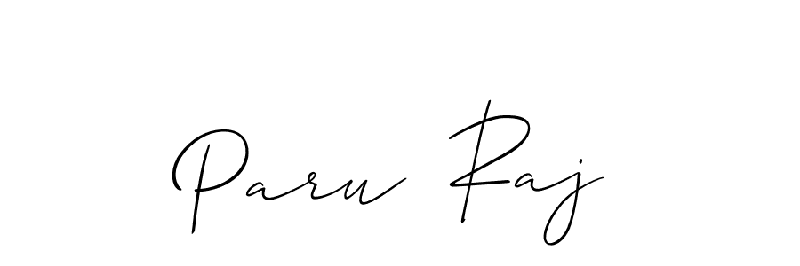 Paru  Raj stylish signature style. Best Handwritten Sign (Allison_Script) for my name. Handwritten Signature Collection Ideas for my name Paru  Raj. Paru  Raj signature style 2 images and pictures png