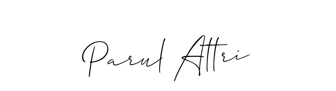 How to make Parul Attri signature? Allison_Script is a professional autograph style. Create handwritten signature for Parul Attri name. Parul Attri signature style 2 images and pictures png