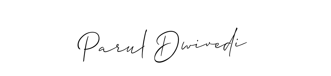 Parul Dwivedi stylish signature style. Best Handwritten Sign (Allison_Script) for my name. Handwritten Signature Collection Ideas for my name Parul Dwivedi. Parul Dwivedi signature style 2 images and pictures png