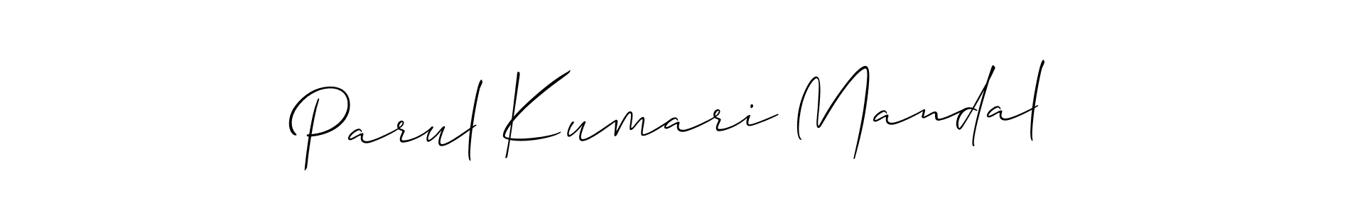 How to Draw Parul Kumari Mandal signature style? Allison_Script is a latest design signature styles for name Parul Kumari Mandal. Parul Kumari Mandal signature style 2 images and pictures png