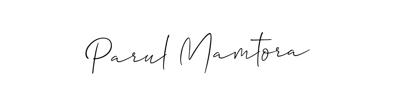 This is the best signature style for the Parul Mamtora name. Also you like these signature font (Allison_Script). Mix name signature. Parul Mamtora signature style 2 images and pictures png