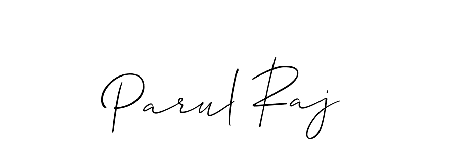 How to make Parul Raj name signature. Use Allison_Script style for creating short signs online. This is the latest handwritten sign. Parul Raj signature style 2 images and pictures png