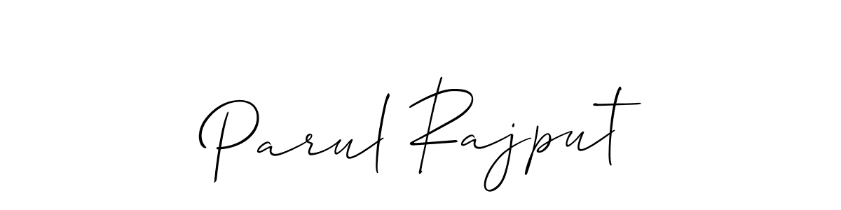 How to make Parul Rajput name signature. Use Allison_Script style for creating short signs online. This is the latest handwritten sign. Parul Rajput signature style 2 images and pictures png