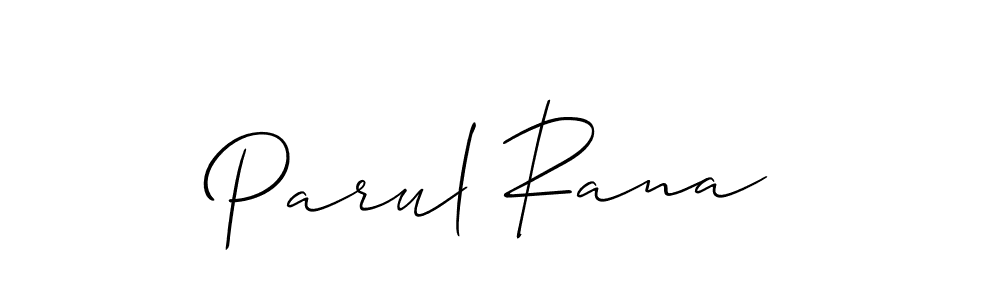 Design your own signature with our free online signature maker. With this signature software, you can create a handwritten (Allison_Script) signature for name Parul Rana. Parul Rana signature style 2 images and pictures png