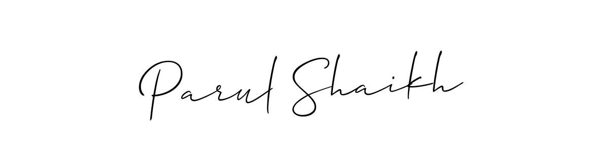 This is the best signature style for the Parul Shaikh name. Also you like these signature font (Allison_Script). Mix name signature. Parul Shaikh signature style 2 images and pictures png