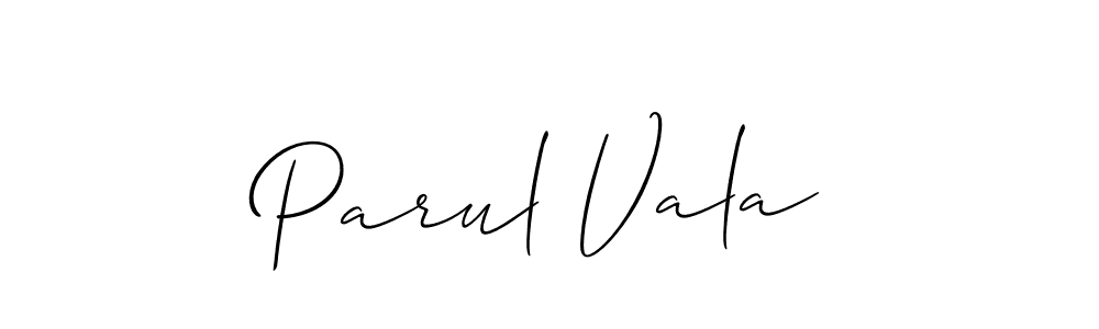 Allison_Script is a professional signature style that is perfect for those who want to add a touch of class to their signature. It is also a great choice for those who want to make their signature more unique. Get Parul Vala name to fancy signature for free. Parul Vala signature style 2 images and pictures png