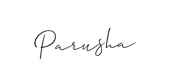 Make a beautiful signature design for name Parusha. Use this online signature maker to create a handwritten signature for free. Parusha signature style 2 images and pictures png