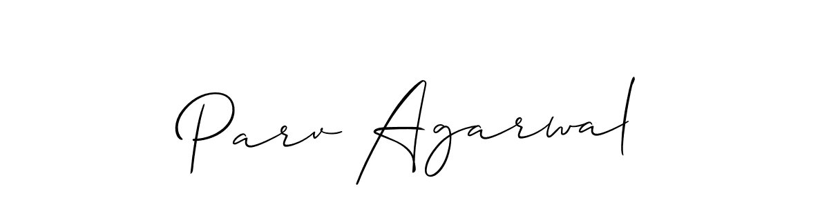 Allison_Script is a professional signature style that is perfect for those who want to add a touch of class to their signature. It is also a great choice for those who want to make their signature more unique. Get Parv Agarwal name to fancy signature for free. Parv Agarwal signature style 2 images and pictures png