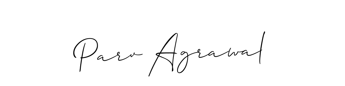 Parv Agrawal stylish signature style. Best Handwritten Sign (Allison_Script) for my name. Handwritten Signature Collection Ideas for my name Parv Agrawal. Parv Agrawal signature style 2 images and pictures png