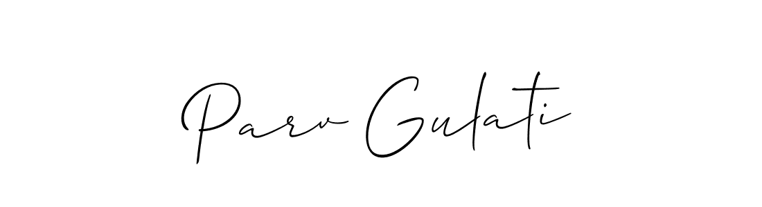 Allison_Script is a professional signature style that is perfect for those who want to add a touch of class to their signature. It is also a great choice for those who want to make their signature more unique. Get Parv Gulati name to fancy signature for free. Parv Gulati signature style 2 images and pictures png