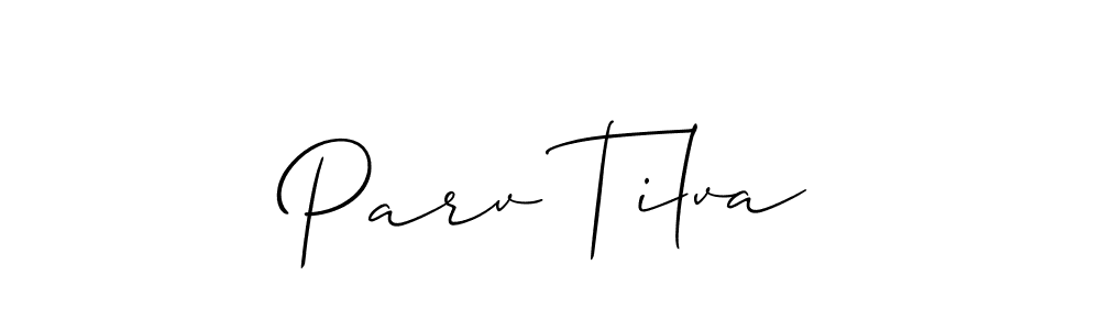 It looks lik you need a new signature style for name Parv Tilva. Design unique handwritten (Allison_Script) signature with our free signature maker in just a few clicks. Parv Tilva signature style 2 images and pictures png
