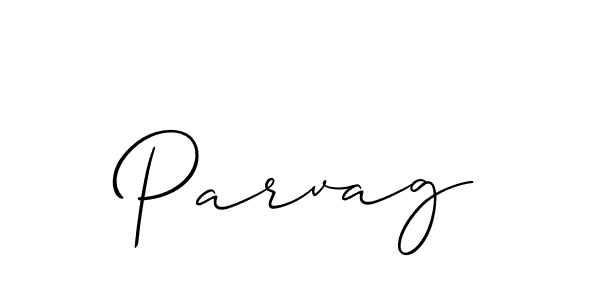 Use a signature maker to create a handwritten signature online. With this signature software, you can design (Allison_Script) your own signature for name Parvag. Parvag signature style 2 images and pictures png