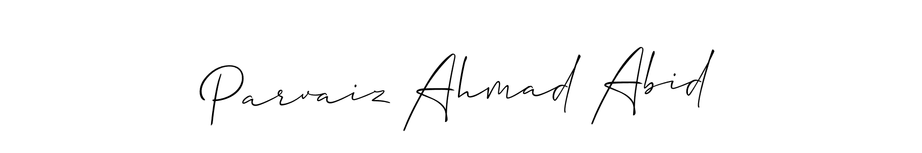 Also You can easily find your signature by using the search form. We will create Parvaiz Ahmad Abid name handwritten signature images for you free of cost using Allison_Script sign style. Parvaiz Ahmad Abid signature style 2 images and pictures png