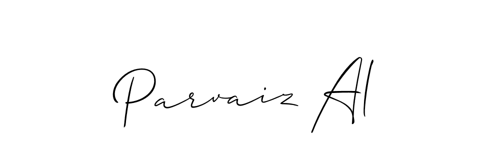 Create a beautiful signature design for name Parvaiz Al. With this signature (Allison_Script) fonts, you can make a handwritten signature for free. Parvaiz Al signature style 2 images and pictures png