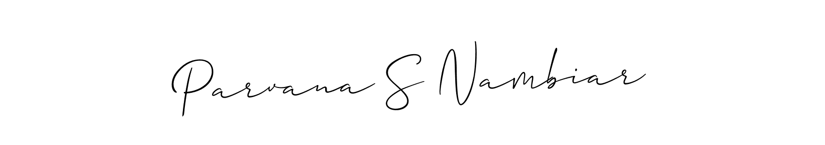 Make a beautiful signature design for name Parvana S Nambiar. Use this online signature maker to create a handwritten signature for free. Parvana S Nambiar signature style 2 images and pictures png