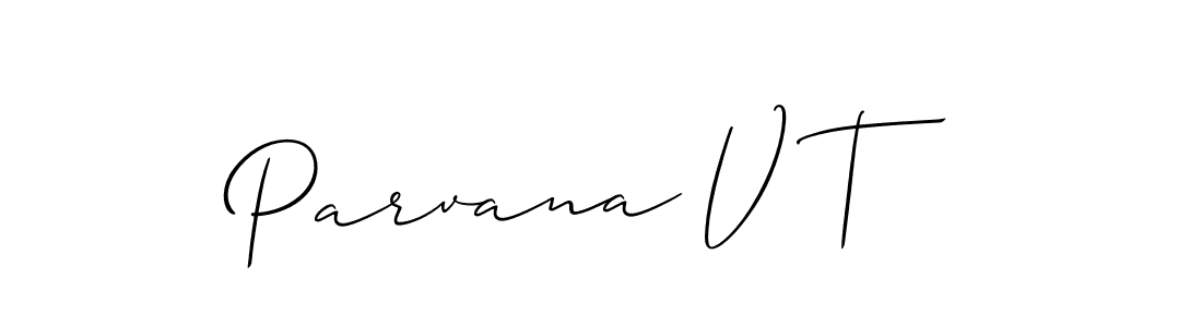 How to Draw Parvana V T signature style? Allison_Script is a latest design signature styles for name Parvana V T. Parvana V T signature style 2 images and pictures png