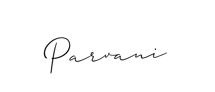 How to make Parvani signature? Allison_Script is a professional autograph style. Create handwritten signature for Parvani name. Parvani signature style 2 images and pictures png