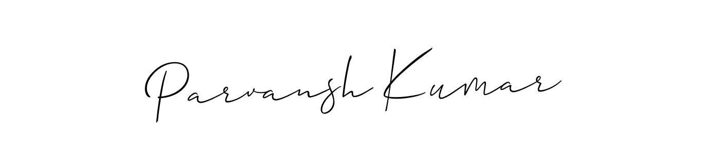 Parvansh Kumar stylish signature style. Best Handwritten Sign (Allison_Script) for my name. Handwritten Signature Collection Ideas for my name Parvansh Kumar. Parvansh Kumar signature style 2 images and pictures png