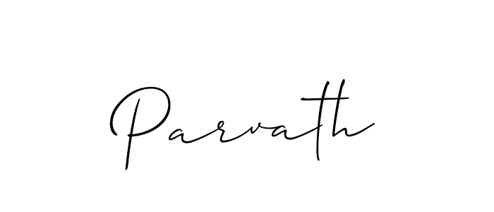 Use a signature maker to create a handwritten signature online. With this signature software, you can design (Allison_Script) your own signature for name Parvath. Parvath signature style 2 images and pictures png