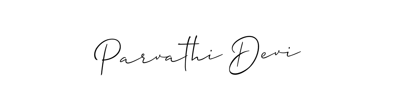 Parvathi Devi stylish signature style. Best Handwritten Sign (Allison_Script) for my name. Handwritten Signature Collection Ideas for my name Parvathi Devi. Parvathi Devi signature style 2 images and pictures png