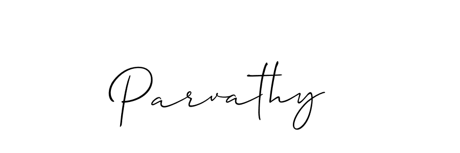 Parvathy  stylish signature style. Best Handwritten Sign (Allison_Script) for my name. Handwritten Signature Collection Ideas for my name Parvathy . Parvathy  signature style 2 images and pictures png