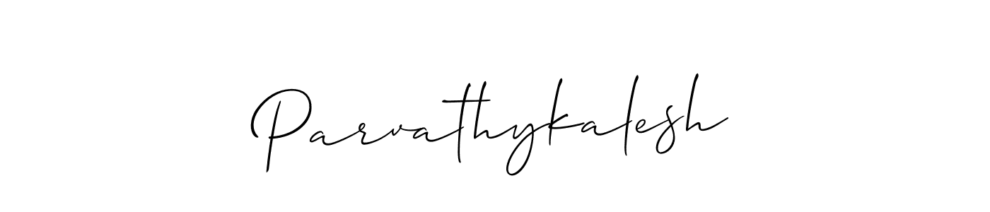 The best way (Allison_Script) to make a short signature is to pick only two or three words in your name. The name Parvathykalesh include a total of six letters. For converting this name. Parvathykalesh signature style 2 images and pictures png
