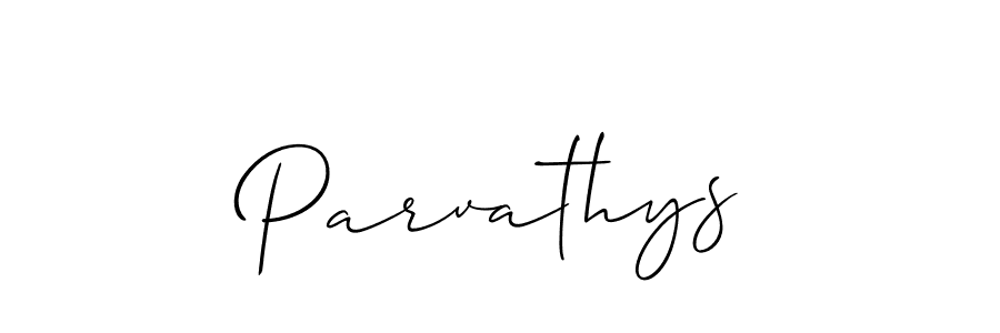 Also You can easily find your signature by using the search form. We will create Parvathys name handwritten signature images for you free of cost using Allison_Script sign style. Parvathys signature style 2 images and pictures png