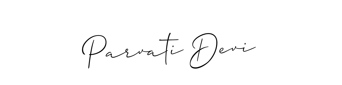 Allison_Script is a professional signature style that is perfect for those who want to add a touch of class to their signature. It is also a great choice for those who want to make their signature more unique. Get Parvati Devi name to fancy signature for free. Parvati Devi signature style 2 images and pictures png
