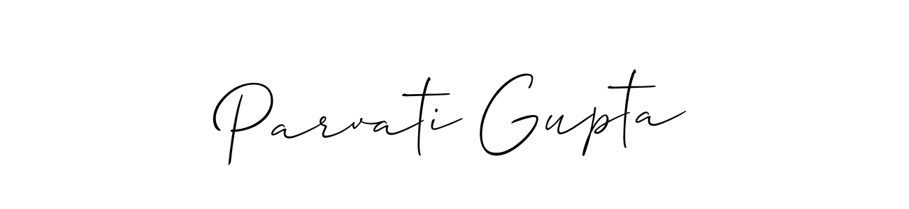 You should practise on your own different ways (Allison_Script) to write your name (Parvati Gupta) in signature. don't let someone else do it for you. Parvati Gupta signature style 2 images and pictures png