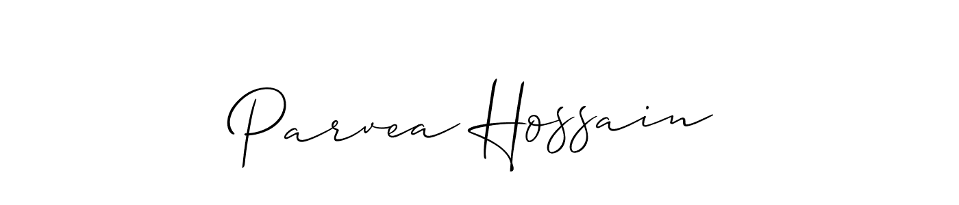 Use a signature maker to create a handwritten signature online. With this signature software, you can design (Allison_Script) your own signature for name Parvea Hossain. Parvea Hossain signature style 2 images and pictures png