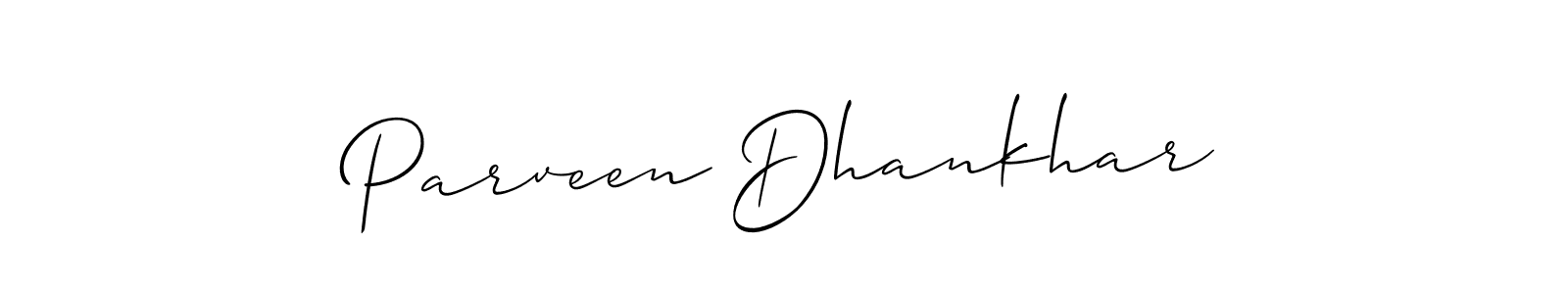 Make a beautiful signature design for name Parveen Dhankhar. Use this online signature maker to create a handwritten signature for free. Parveen Dhankhar signature style 2 images and pictures png