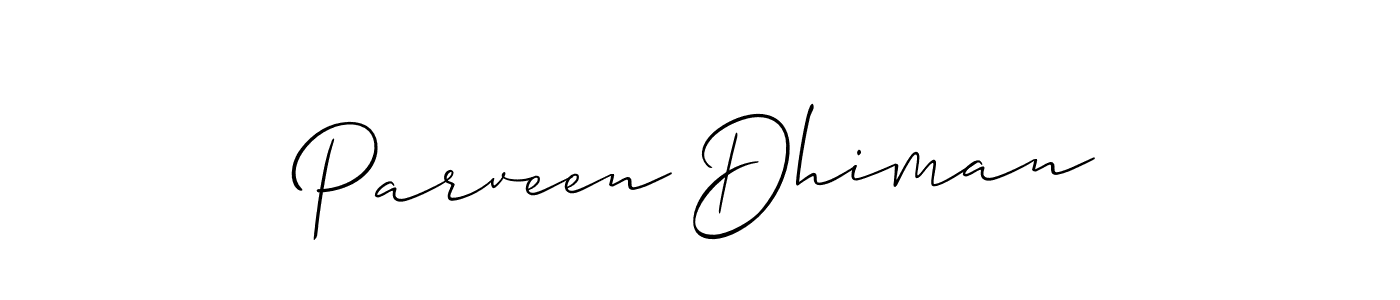 Make a beautiful signature design for name Parveen Dhiman. Use this online signature maker to create a handwritten signature for free. Parveen Dhiman signature style 2 images and pictures png