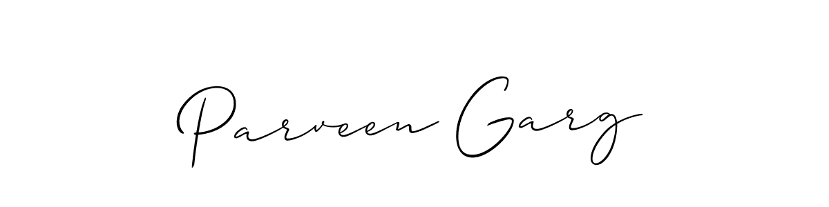 The best way (Allison_Script) to make a short signature is to pick only two or three words in your name. The name Parveen Garg include a total of six letters. For converting this name. Parveen Garg signature style 2 images and pictures png