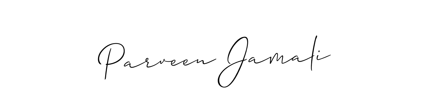 You should practise on your own different ways (Allison_Script) to write your name (Parveen Jamali) in signature. don't let someone else do it for you. Parveen Jamali signature style 2 images and pictures png